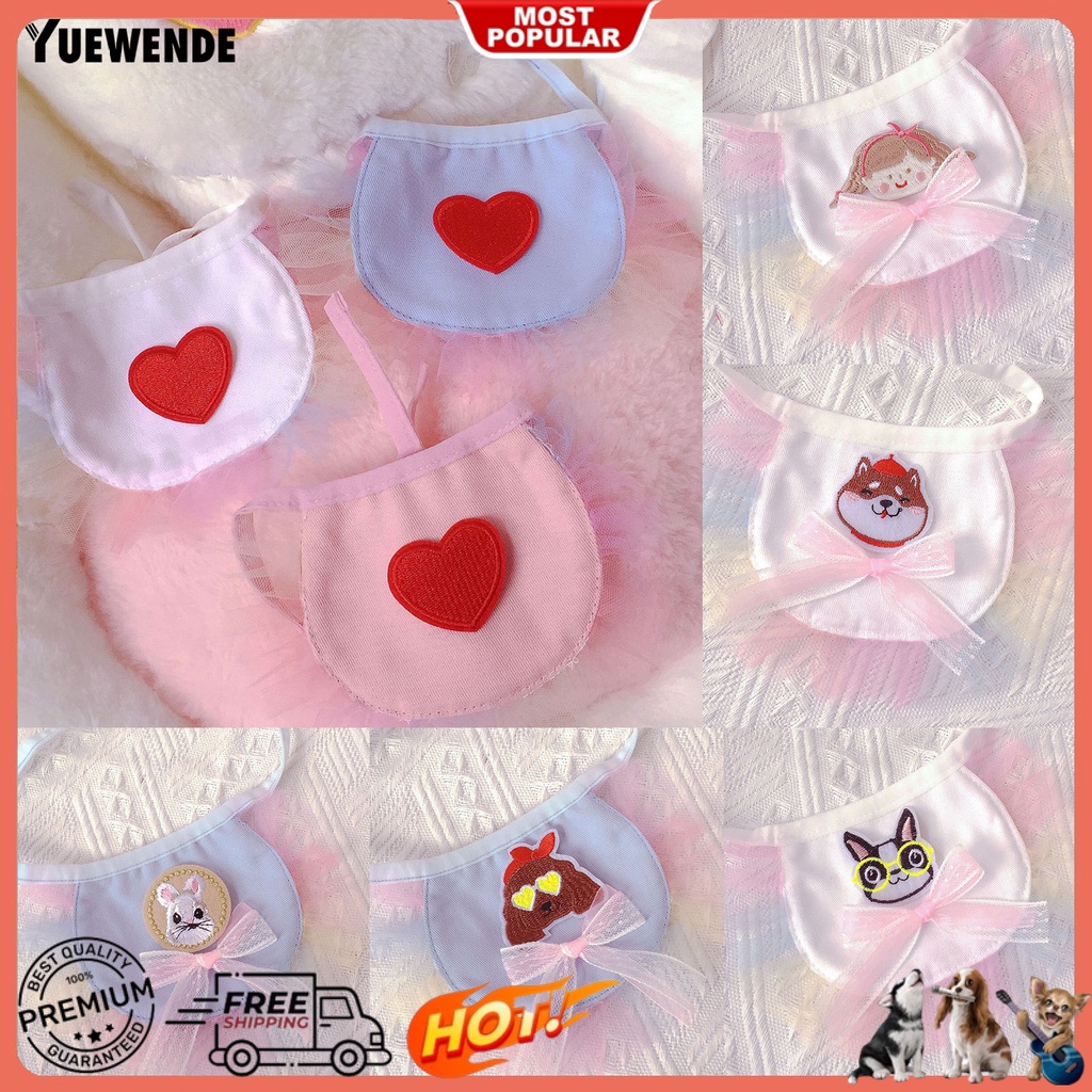 Yq.e Khăn Quàng Cổ Bằng Cotton Chống Nước Bọt Mắt Thời Trang Dễ Thương Dành Cho Cún Cưng Ngoài Trời