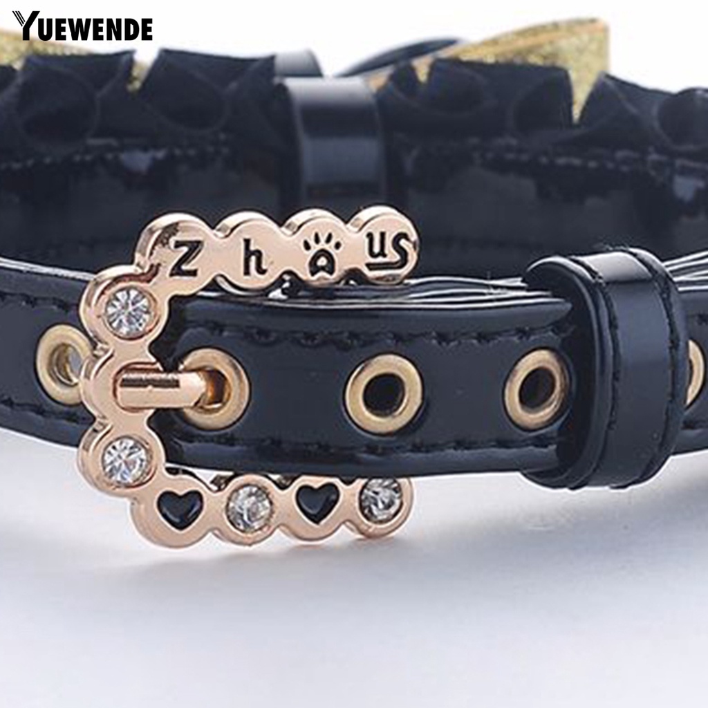 Vòng Cổ Giả Da Đính Nơ Cho Thú Cưng