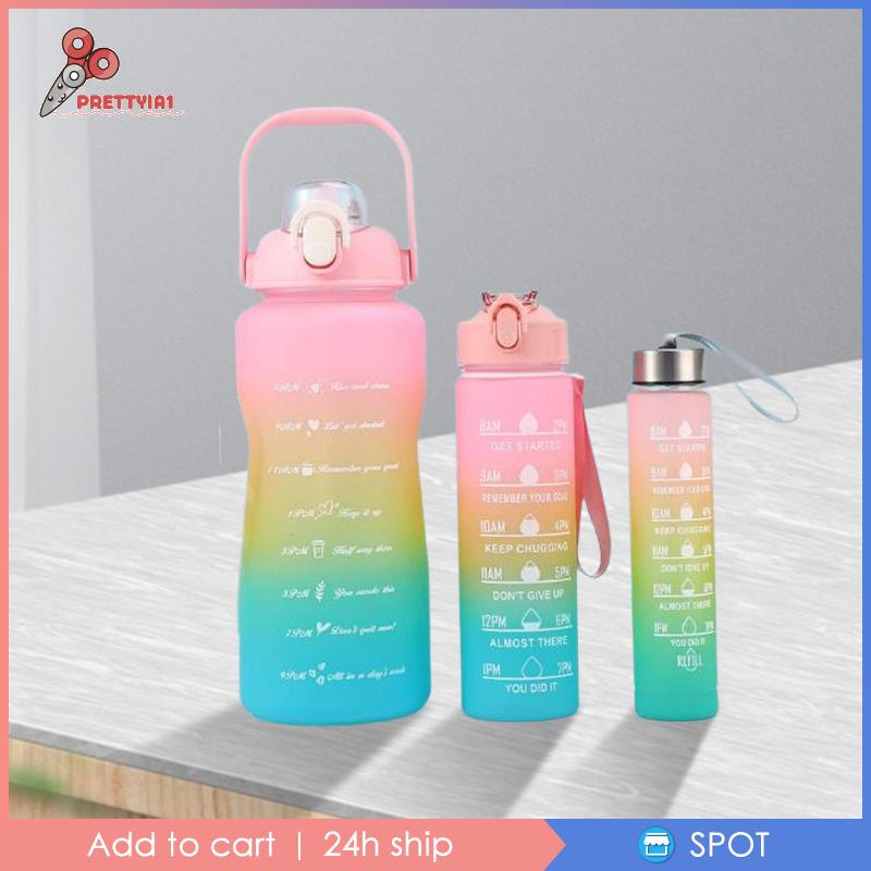 [Prettyia1] 3 Bình Đựng Nước Di Động Có Thể Tái Sử Dụng Cho Tập Gym / Đạp Xe