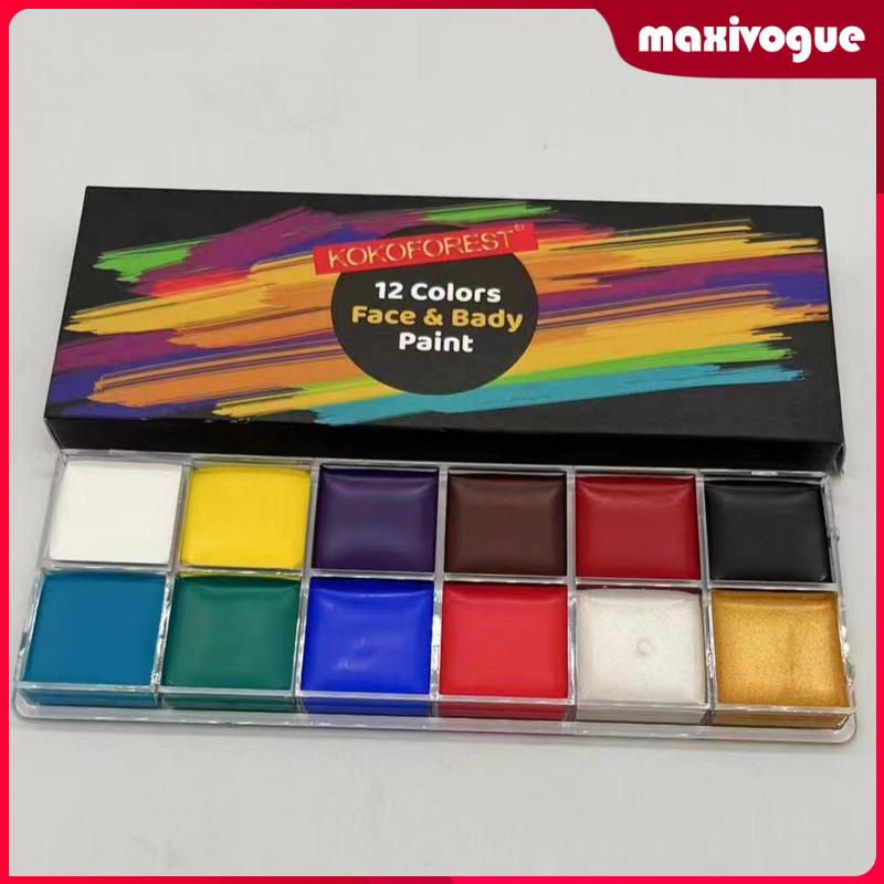 Bảng Màu Vẽ Mặt Và Cơ Thể Hóa Trang Tiệc Halloween / Giáng Sinh