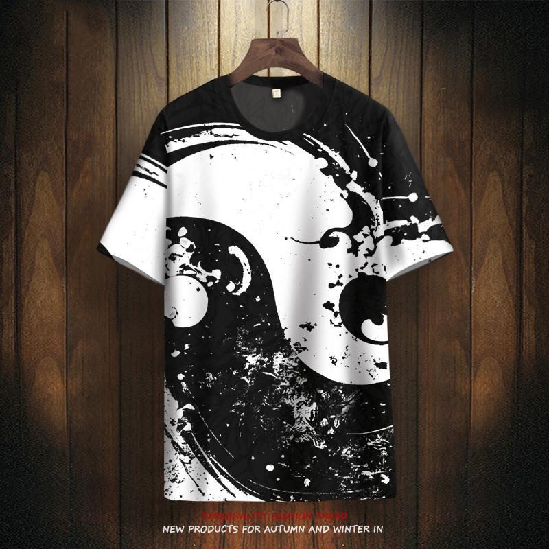 Áo Thun Ngắn Tay In Hình Phong Cách Trung Hoa Thời Trang Mùa Hè Dành Cho Nam