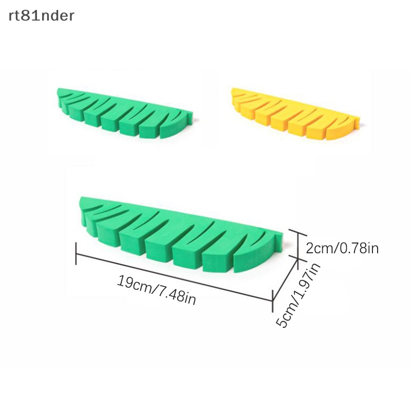 Rt Giá Đỡ Cọ Trang Điểm Hình Chiếc Lá Chất Liệu EVA Thoát Nước Tiện Dụng