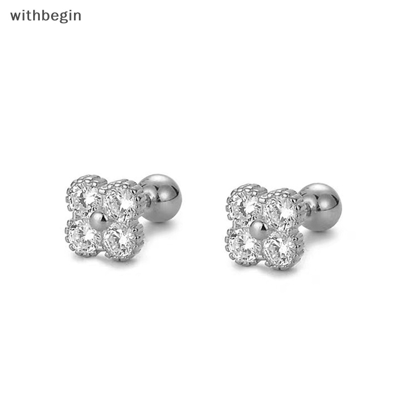 1 Đôi Khuyên Tai Dạng Xoắn Ốc Đính Đá Zircon Cho Nữ