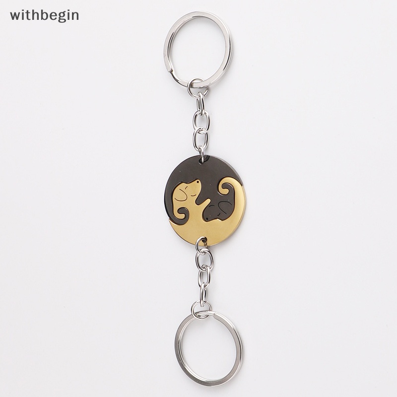 Móc Khóa Hình Chú Chó Dễ Thương Bằng Thép Không Gỉ Chống Thất Lạc