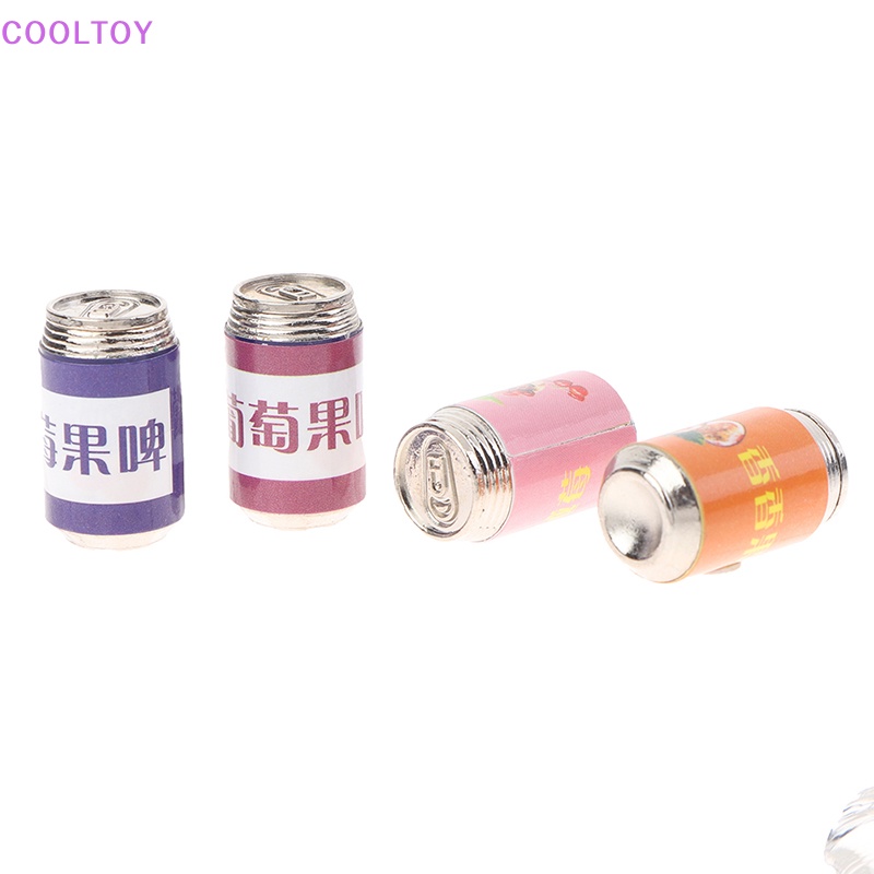 Bộ 4 Mô Hình Lon Nước Ép Trái Cây 1: 12 Trang Trí Nhà Búp Bê