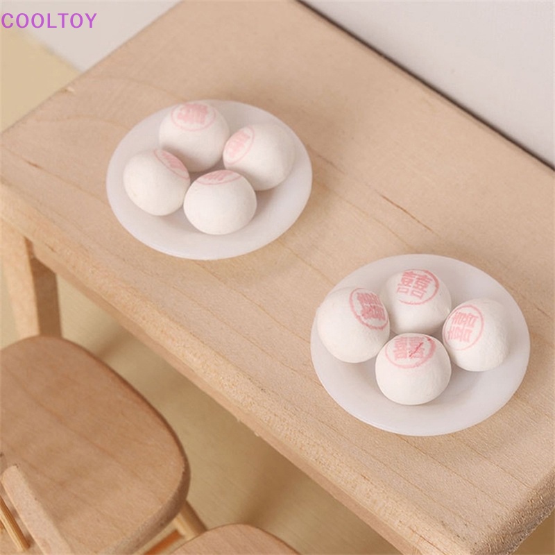 Cooltoy 1 Bộ Bánh Bao Hấp Mini Tỉ Lệ 1: 12 Phong Cách Trung Hoa Trang Trí Nhà Búp Bê