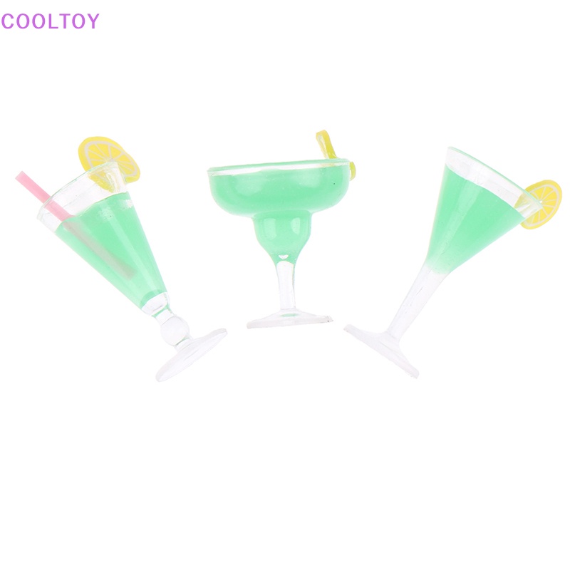 Ly Cocktail Bằng Nhựa Resin Tỷ Lệ 1 / 12 Trang Trí Nhà Búp Bê