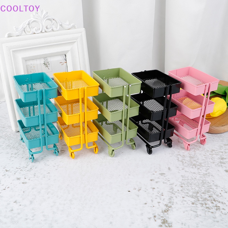 Kệ Để Đồ Có Bánh Xe Tỉ Lệ 1: 12 Trang Trí Nhà Búp Bê