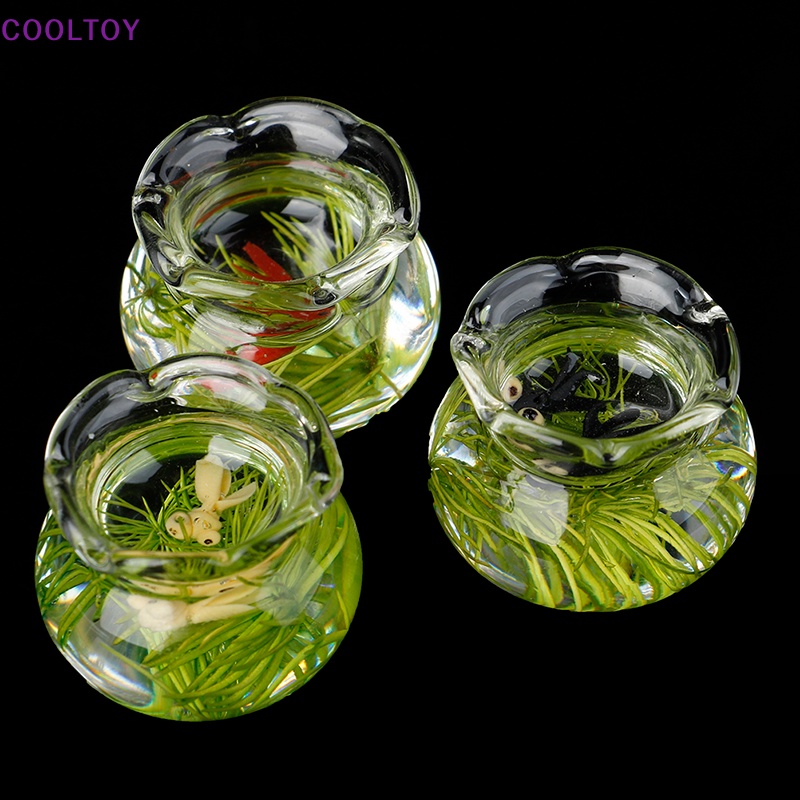 Chi Tiết Bát Thủy Tinh Đựng Cá Trang Trí Nhà Búp Bê Tỉ Lệ 1 / 12 Cao Cấp