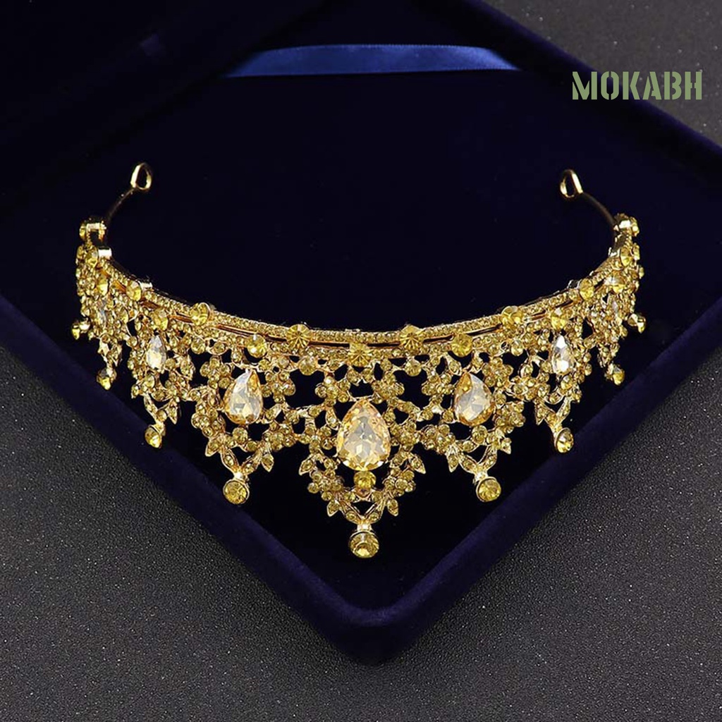 Vương Miện Công Chúa Baroque Đính Đá Sang Trọng Cho Cô Dâu