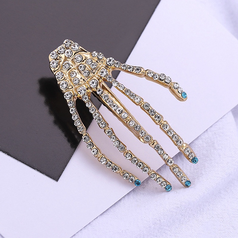 Kẹp TóC HìNh Bộ Xương BàN Tay ĐíNh Kim Cương Giả ThờI Trang Cho Nữ