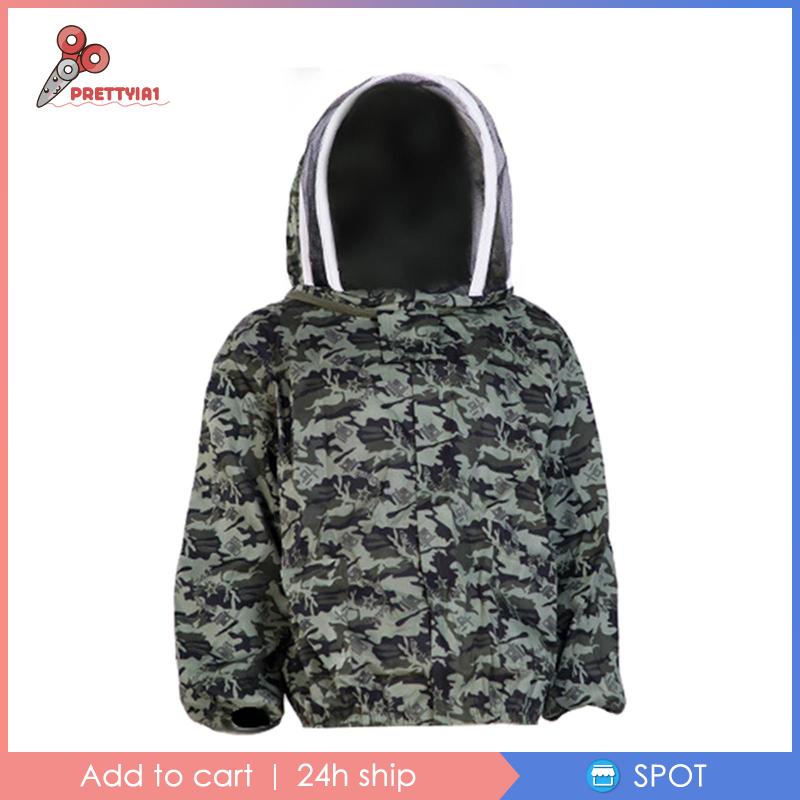 [Prettyia1] Set Áo Khoác Và Mũ Nuôi Ong Cao Cấp Kèm Túi Đựng