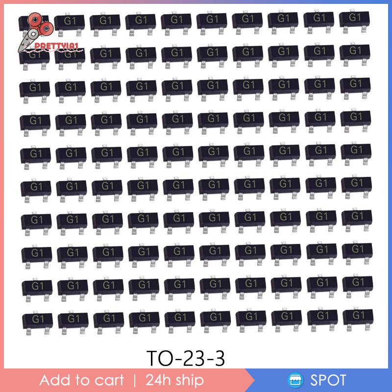 Set 100 Linh Kiện Bán Dẫn SMD MMBT5551LT1G Chuyên Dụng Cho Bảng Mạch Âm Thanh / Video