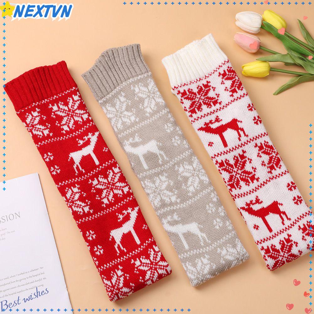 Đôi Vớ Dệt Kim Dài Qua Gối Giữ Ấm Thời Trang Mùa Đông