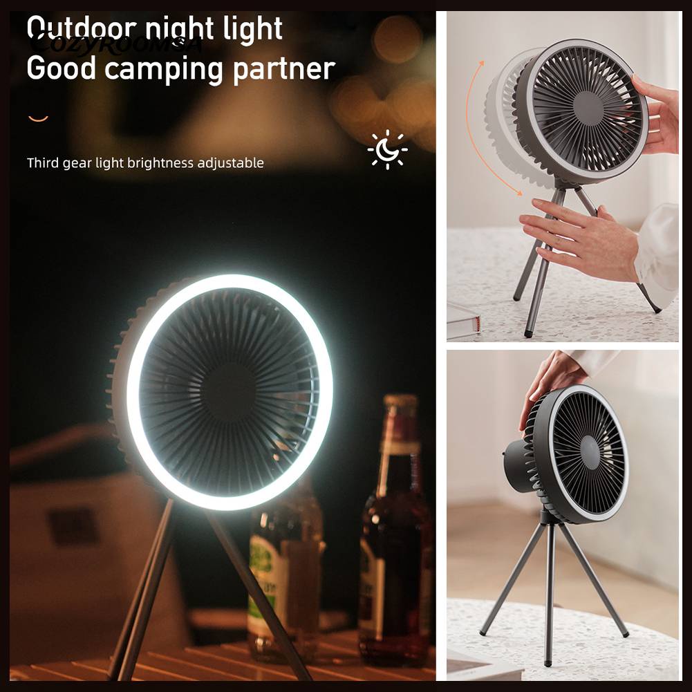 Quạt Làm Mát Để Bàn 3 Tốc Độ 10000mAh Cắm Trại Ngoài Trời