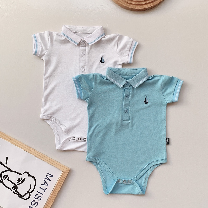 Áo Liền Quần Có Cổ Dành Cho Bé Trai 0-2 Tuổi