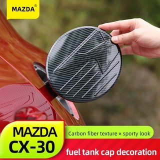 Miếng dán trang trí nắp bình xăng xe hơi mazda cx30 mazda cx30 cx-30 bằng sợi carbon