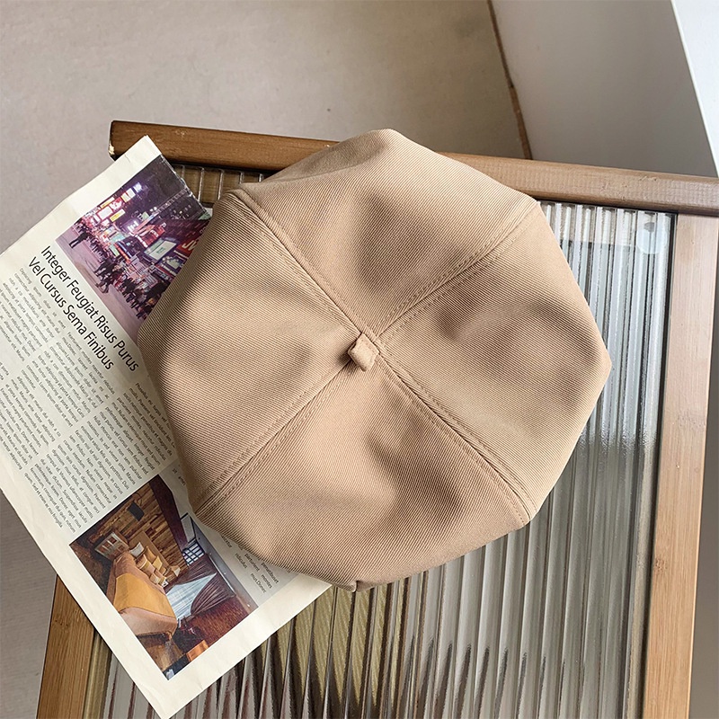 Mũ Beret Màu Đen Phong Cách Nhật Bản Thời Trang Thu Đông Cho Nữ