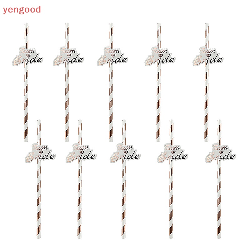 Set 10 Ống Hút Giấy Dùng Cho Tiệc Cưới