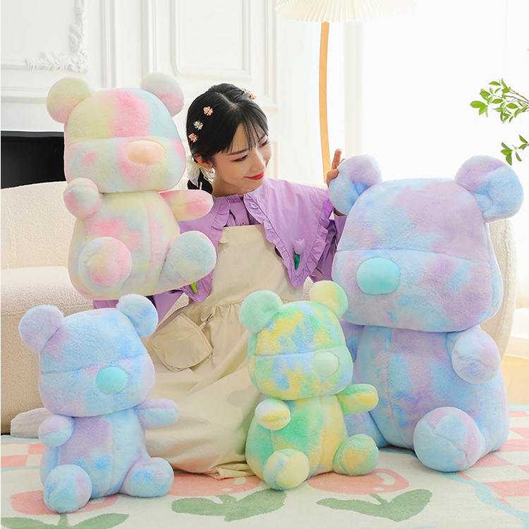 Gấu Bông Nhuộm Màu Kiểu Hoạt Hình Dễ Thương Dùng Làm Quà Tặng Sinh Nhật Cho Bạn Gái