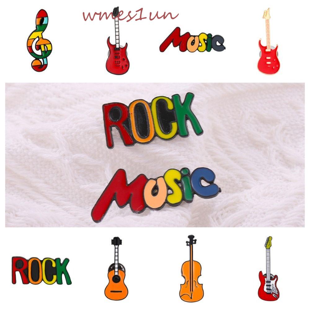 Ghim Cài Áo Bằng Hợp Kim Tráng Men Hình Đàn Ghita Ukulele WMES15H