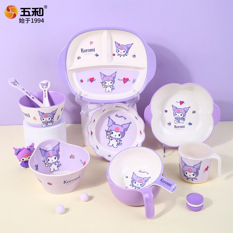 Bộ Chén Đĩa Và Tô Ăn Dành Cho Trẻ Em Kuromi