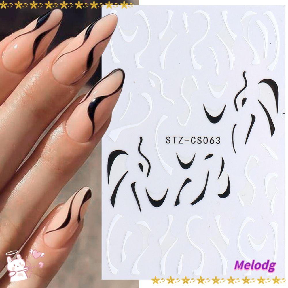 Miếng Dán Móng Tay Tự Dính Họa Tiết Lượn Sóng DIY