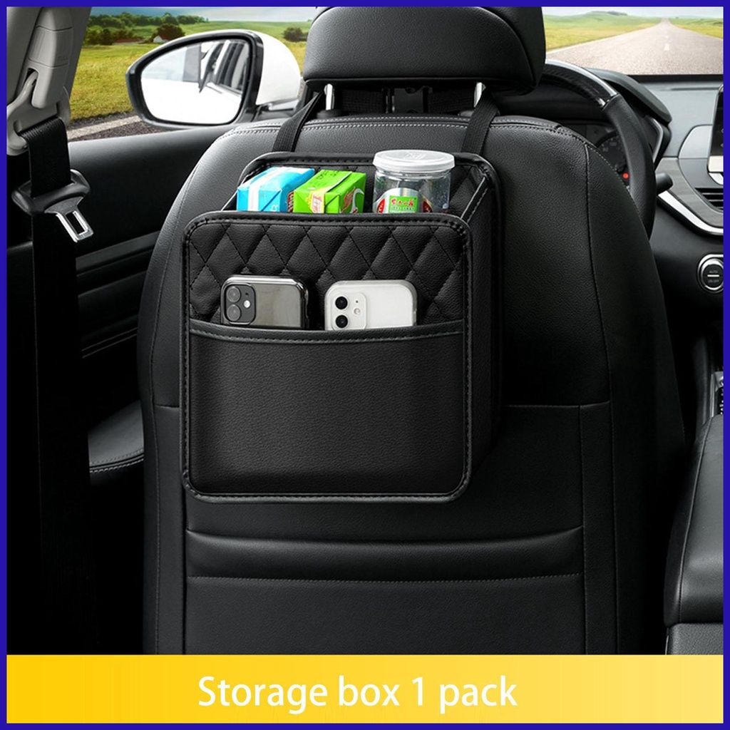Túi Da PU Đựng Đồ Dùng Gắn Lưng Ghế Xe Hơi Chống Mài Mòn Trang Trí Nội Thất