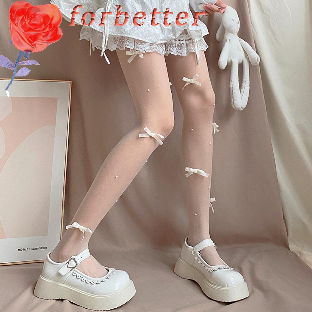 Quần Tất Đính Nơ Bằng Nylon Thoáng Khí Thoải Mái Cho Nữ