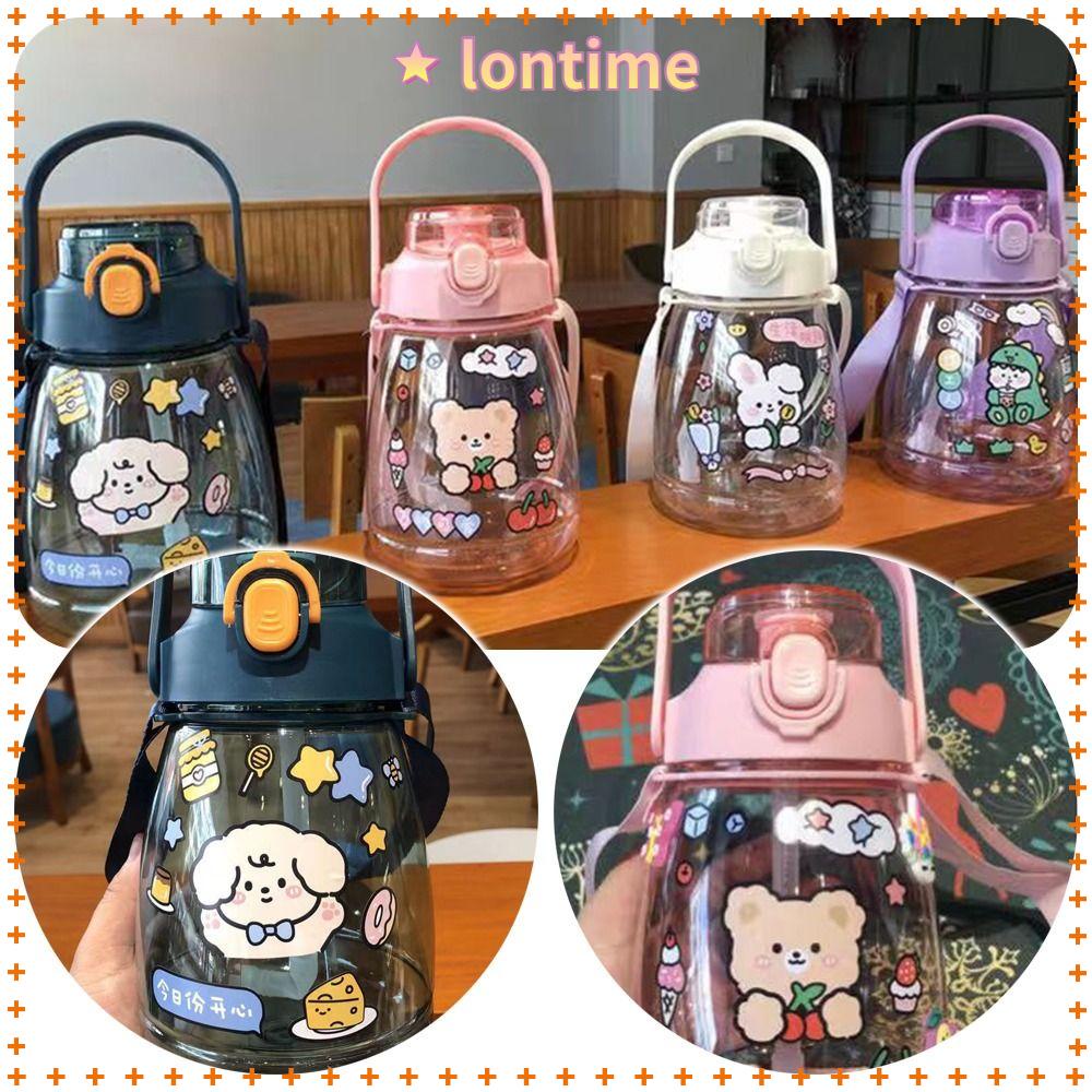 Bình Nước Nhựa Dung Tích 1300ML Kèm Ống Hút Tiện Lợi