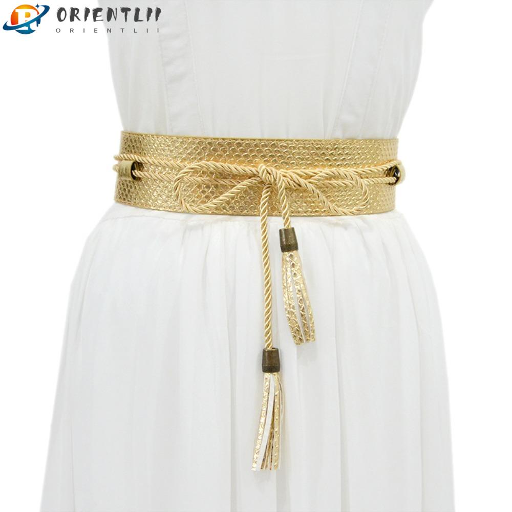 Thắt Lưng Bản Rộng Họa Tiết Da Rắn Phối Nơ Thời Trang