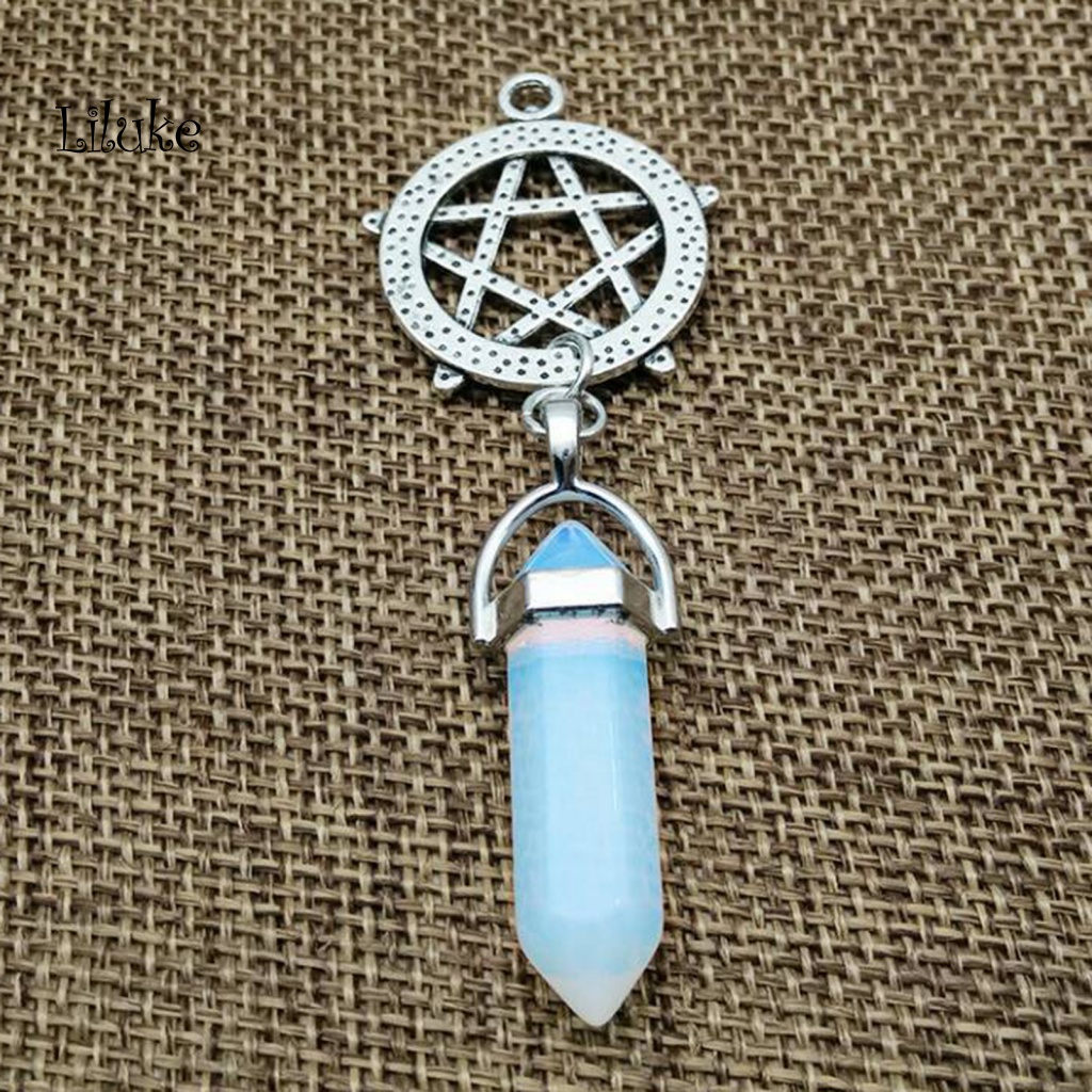 Vòng cổ Hợp Kim Trang Trí Đá Lục Giác Thời Trang Cho Nữ