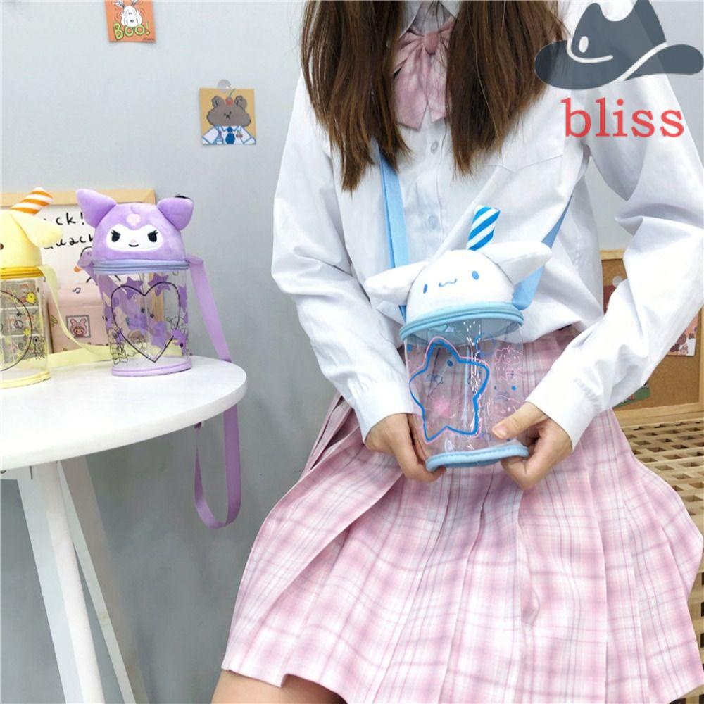 Túi Đeo Chéo Bằng PVC Trong Suốt Hình Kuromi Melody Melody Nhồi Bông Dễ Thương