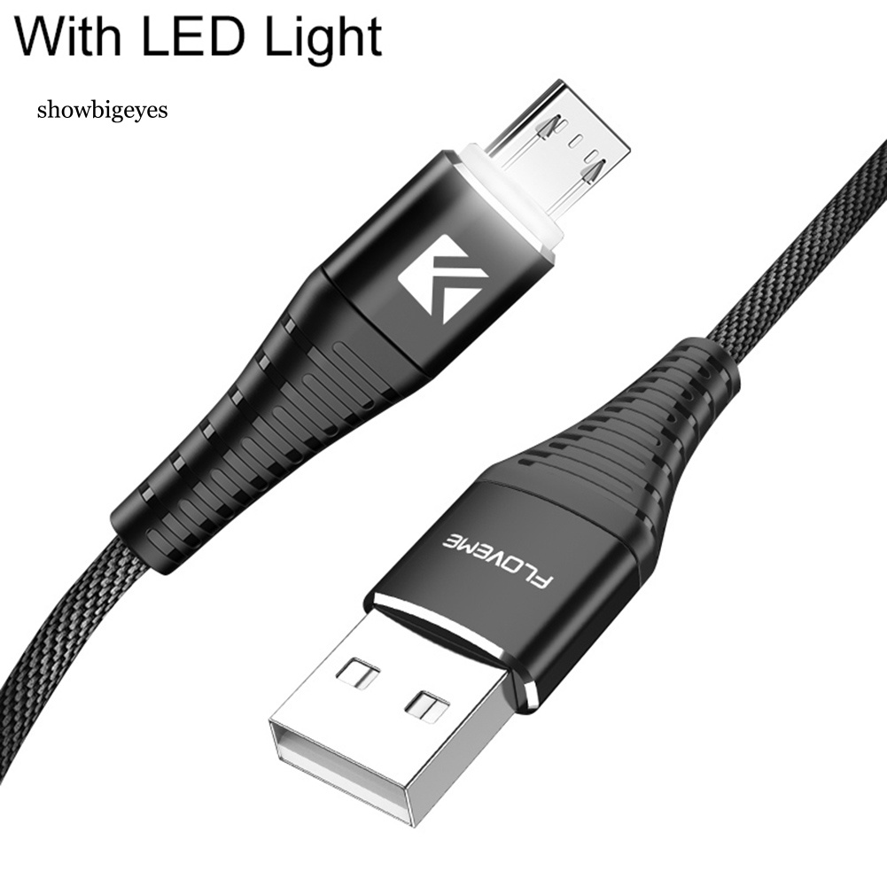 Cáp Sạc Nhanh Micro USB 2.1A Có Đèn LED Chuyên Dụng Cho Android