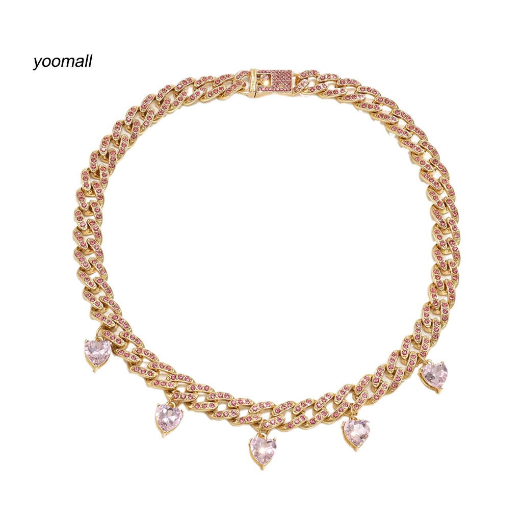 Vòng Cổ Choker Mặt Trái Tim Phong Cách Punk Cho Nữ