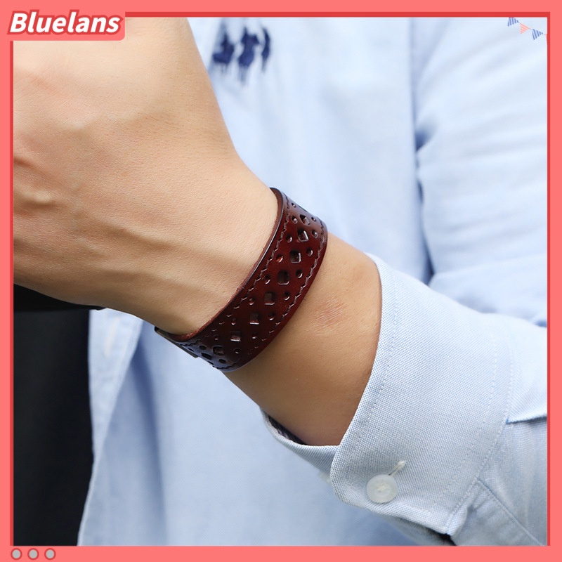 Vòng Đeo Tay Da Bò Phong Cách Cổ Điển Cá Tính Dành Cho Nam