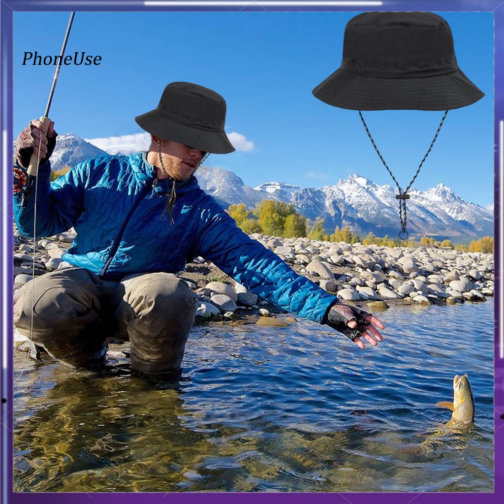 Mũ Xô Bằng PU Chống Nước Mau Khô Có Dây Điều Chỉnh Được Kèm Dây Đeo Cằm Cho Nam &amp; Nữ