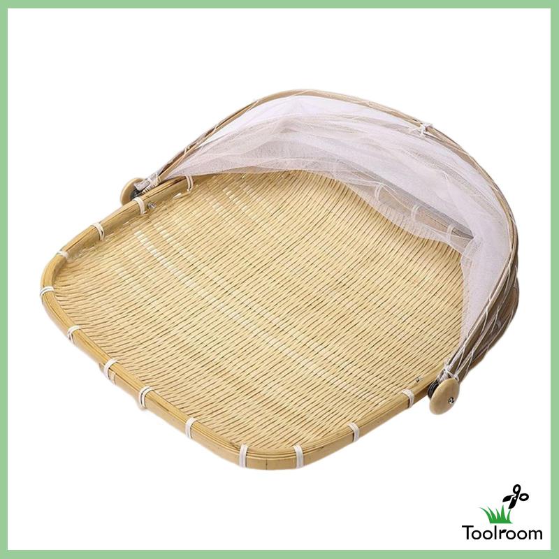 Giỏ Đựng Thức Ăn Kèm Vỏ Bọc Lưới Tiện Dụng Cho Nhà Bếp