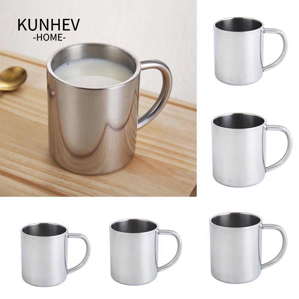 KUNHEV Cốc Cà Phê Có Tay Cầm Bằng Thép Không Gỉ