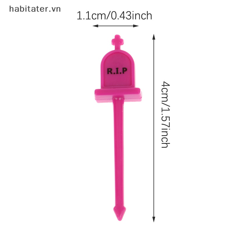 Set 4 / 5 Nĩa Ăn Trái Cây / Tráng Miệng Hình Hoạt Họa Mini Trang Trí Tiệc Halloween