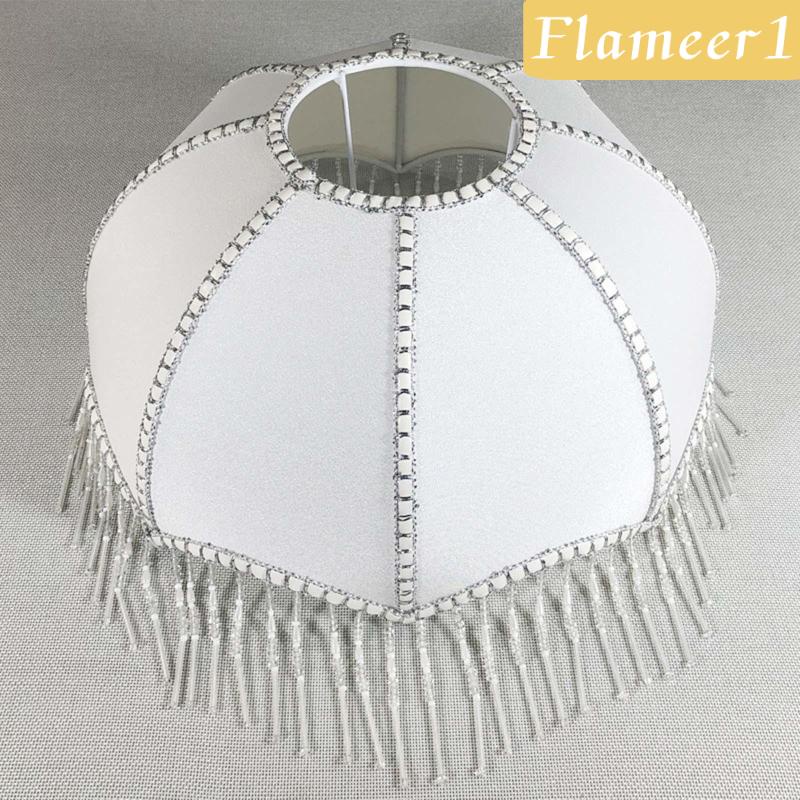 [Flameameer1] Ốp Chụp Đèn Bàn Hình Vòm Thay Thế Có Tua Rua Thanh Lịch Cho Đèn Ngủ