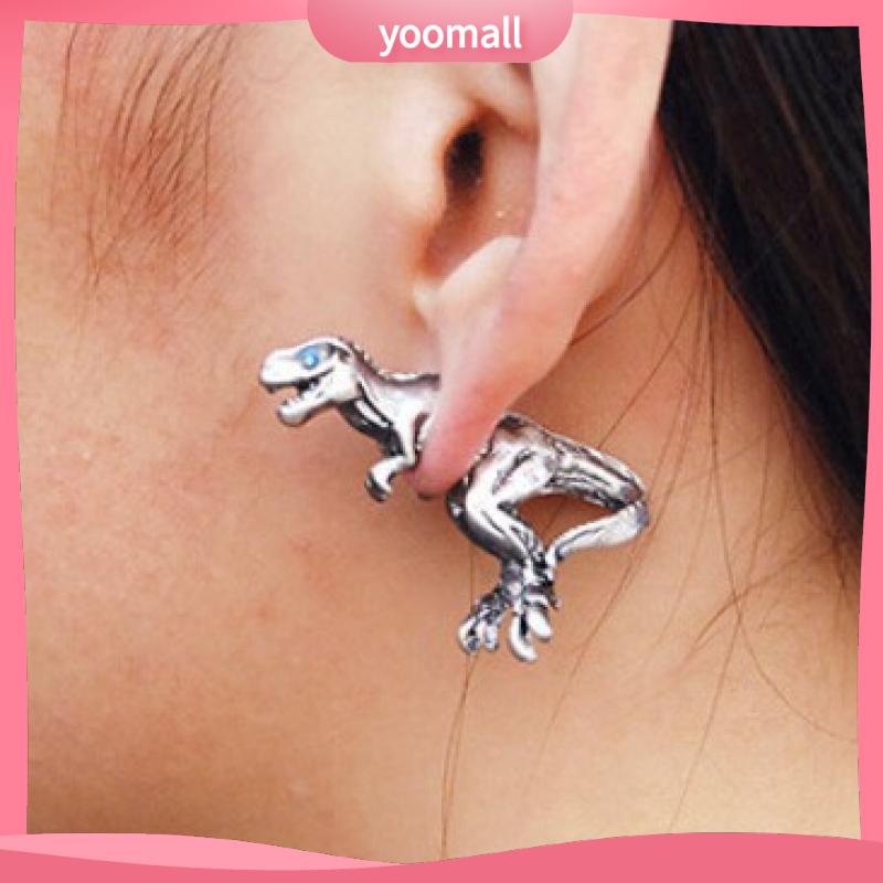 [YM] Khuyên Tai Xỏ Hình Khủng Long Ba Chiều Cá Tính Thời Trang Harajuku