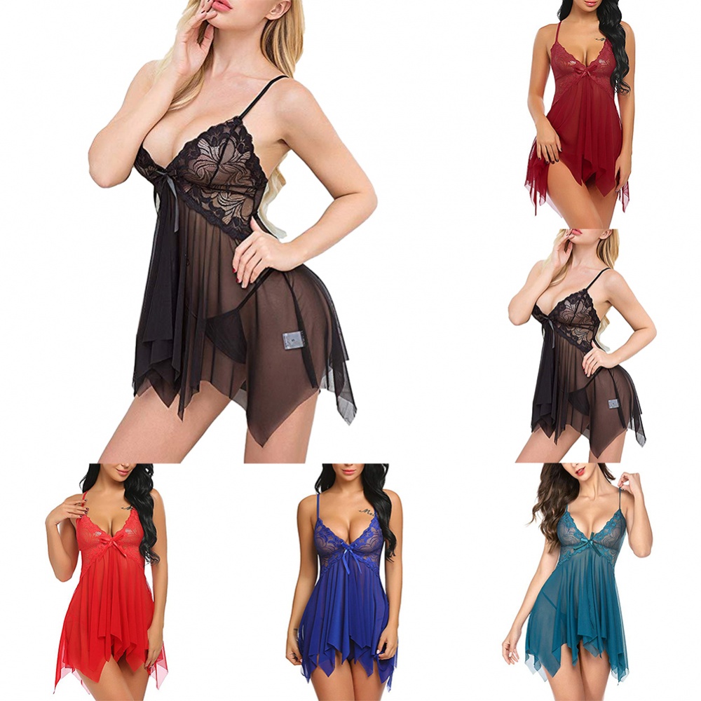 Đầm Ngủ Phối Ren Hoa Thiết Kế Quyến Rũ Cho Phái Nữ