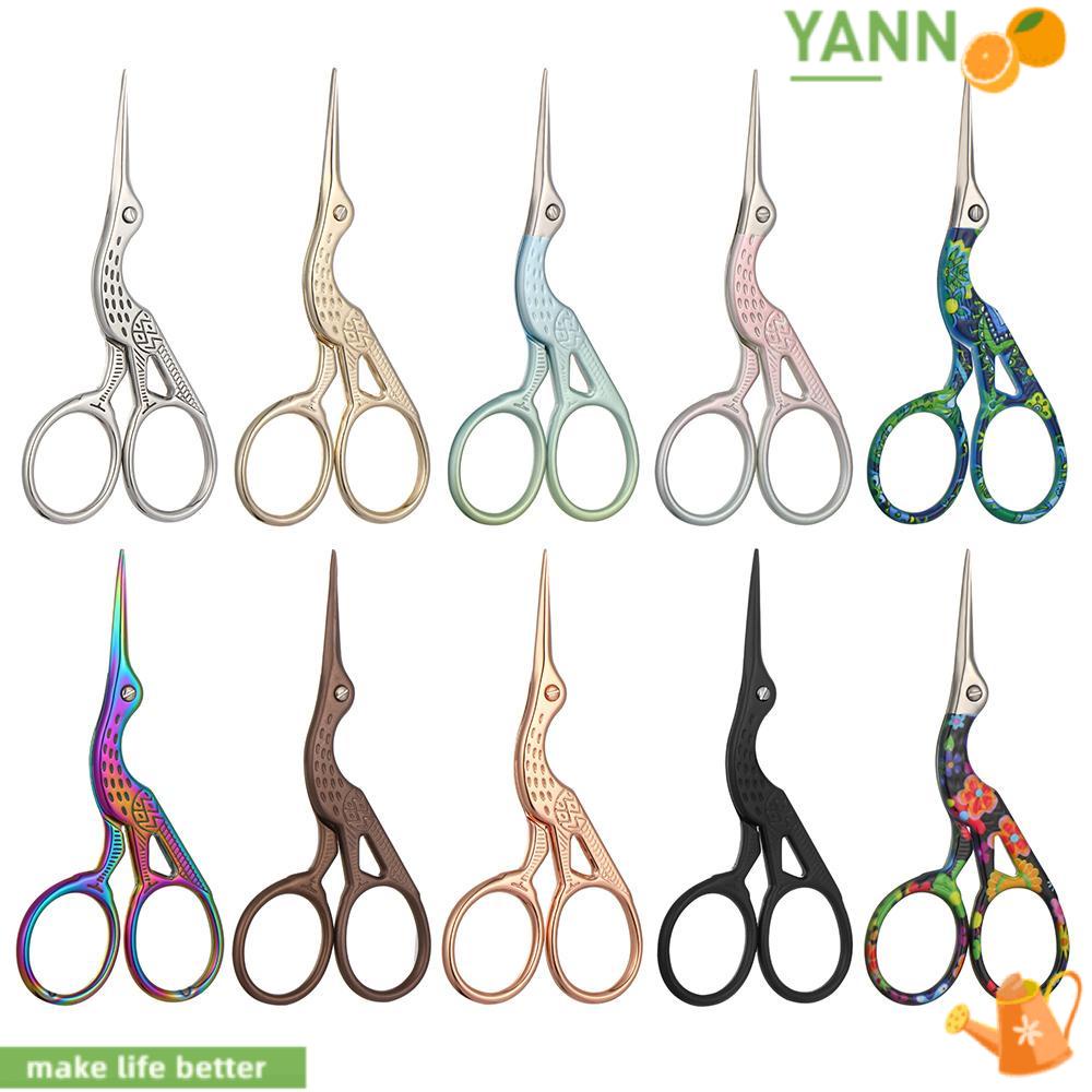 YANN1 Kéo Cắt May Gia Dụng Hình Chim Hạc Kiểu Retro Yan1