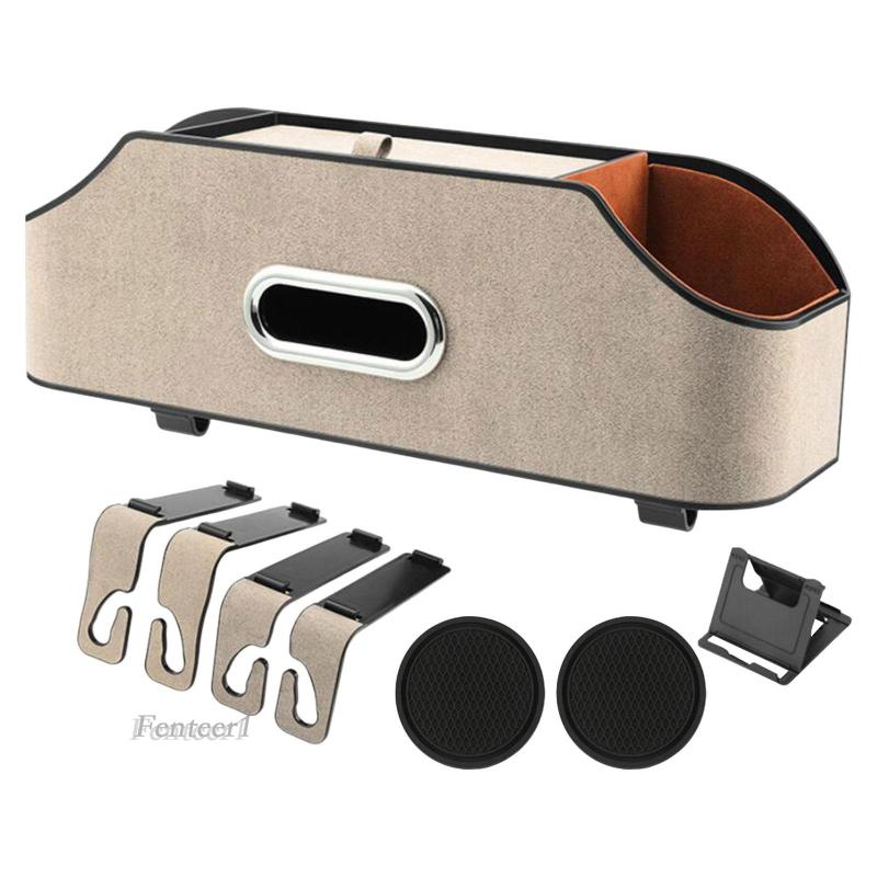 [Fenteer1] Hộp Đựng Khăn Giấy Đa Chức Năng Treo Ghế Ngồi Xe Hơi