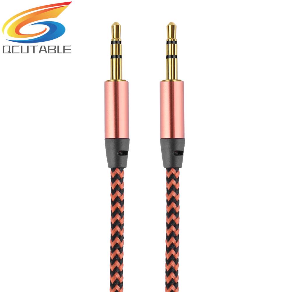 Dây Cáp Âm Thanh Mạ Vàng 1m 3.28ft 3.5mm Male Sang Male Cho Xe Hơi