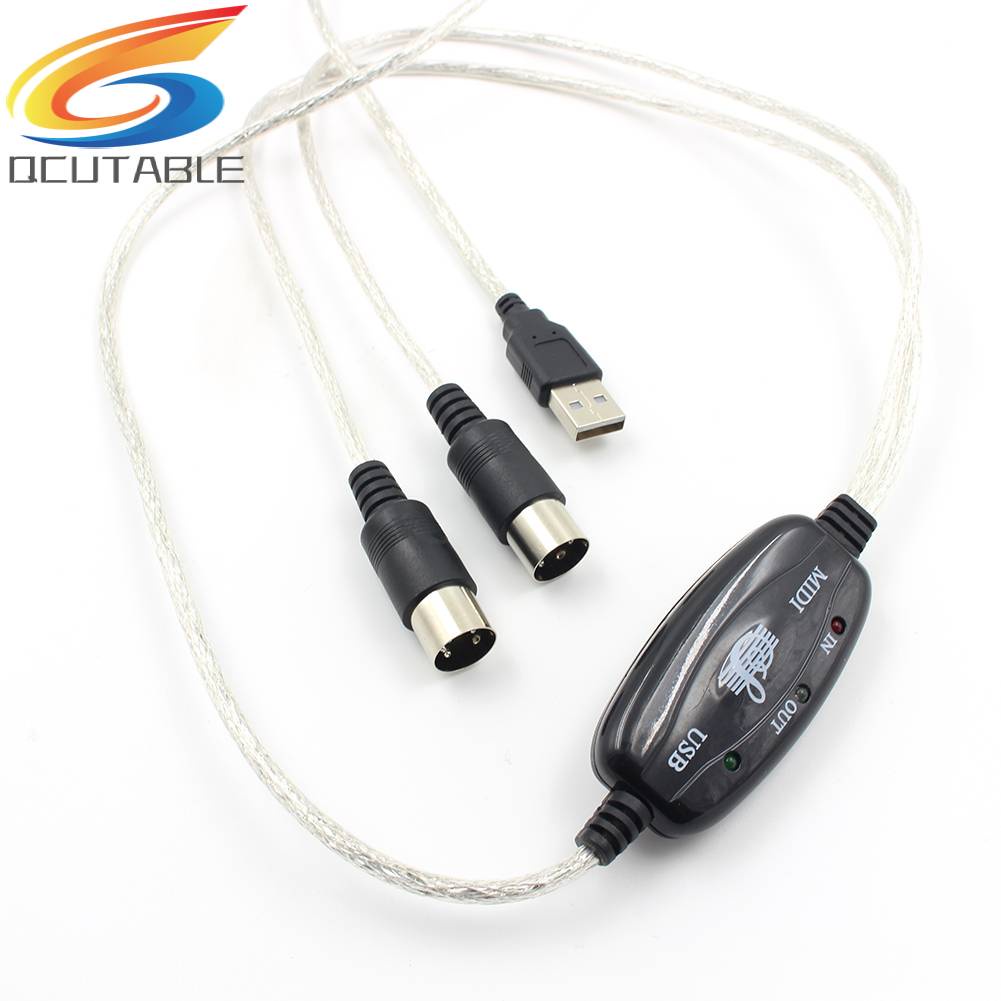 Dây Cáp Âm Thanh 2m MIDI Sang USB Cho Máy Tính