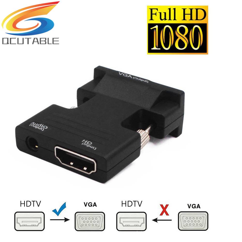 Bộ ChuyểN ĐổI Âm Thanh / Video HD 1080P HDMI-compatible Sang VGA Cho PC