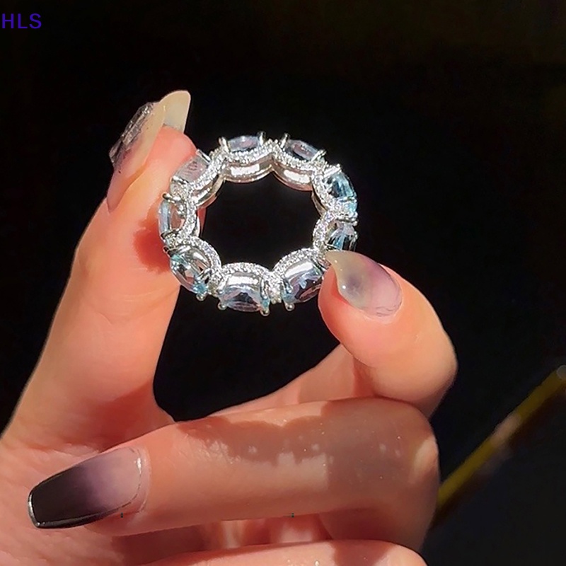 Nhẫn Đính Đá Zircon Màu Đơn Giản Sáng Tạo Thời Trang Mùa Hè Cho Nữ