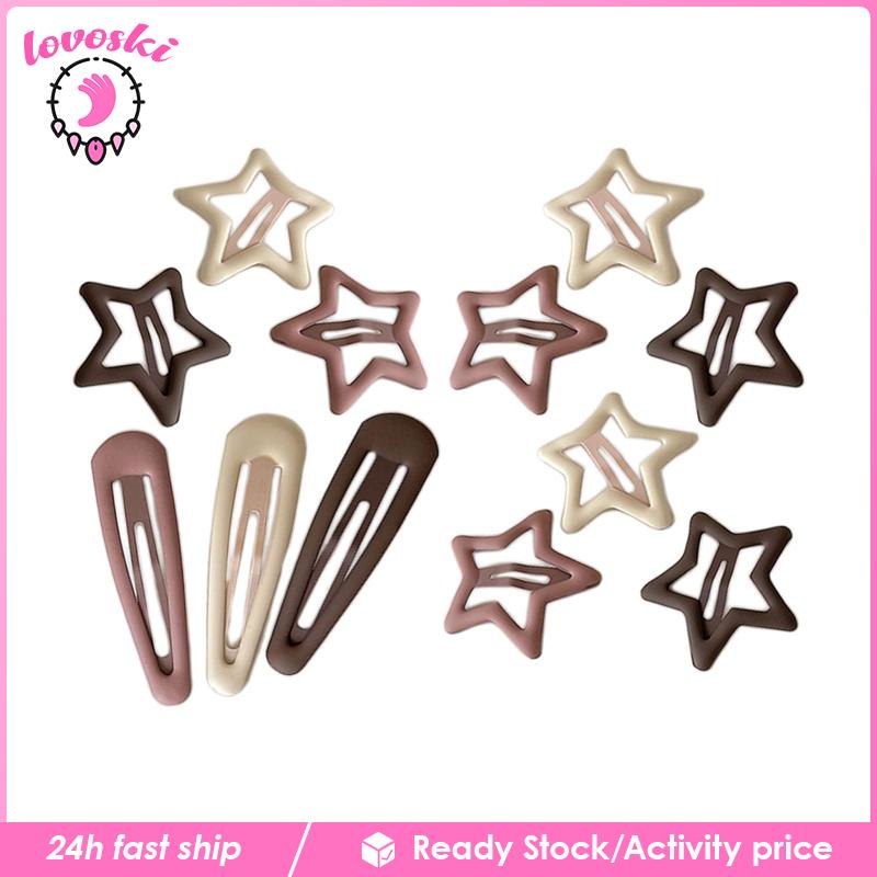 Set 10 Kẹp Tóc Màu Đỏ Phong Cách Anime